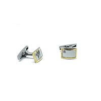 Cufflinks Arkano Man in Steel Diamante 0.02 Ct GEO03G - GEO03G